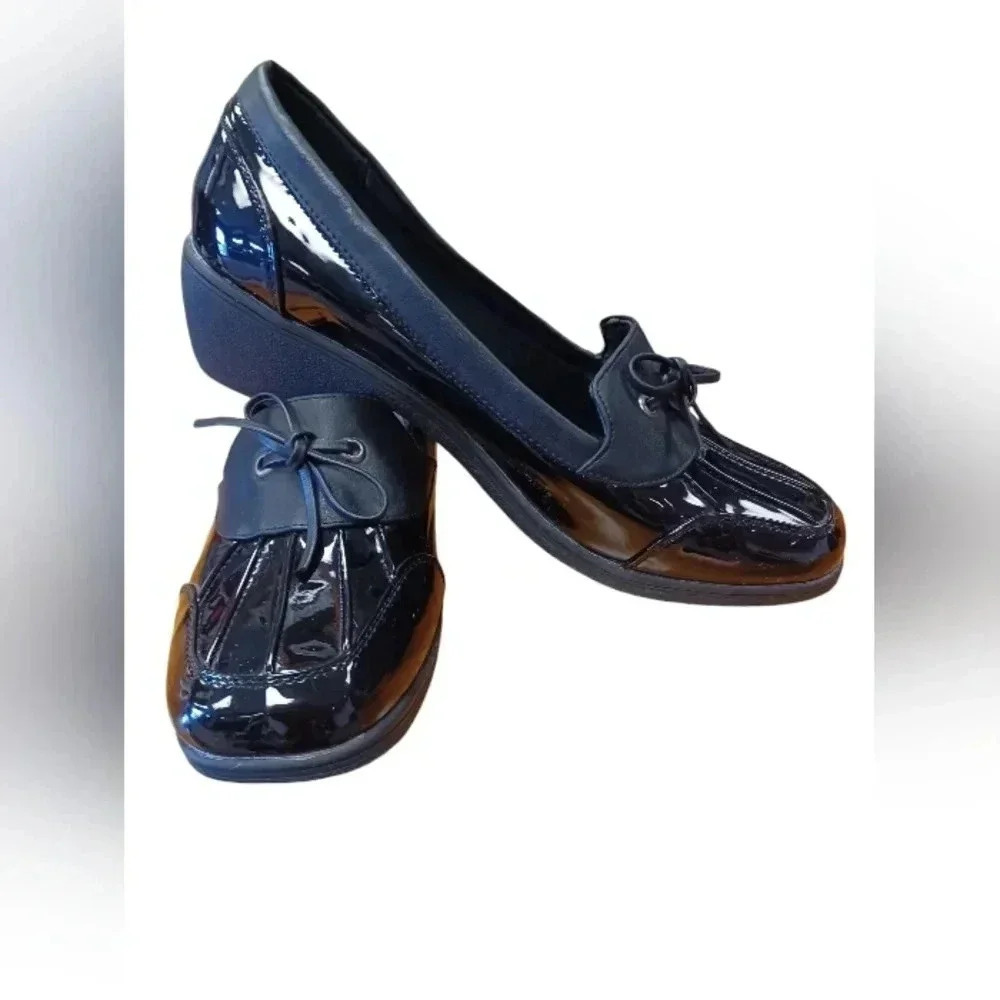 Wanderlust Rain Shoes Black Patent Leather Size 11